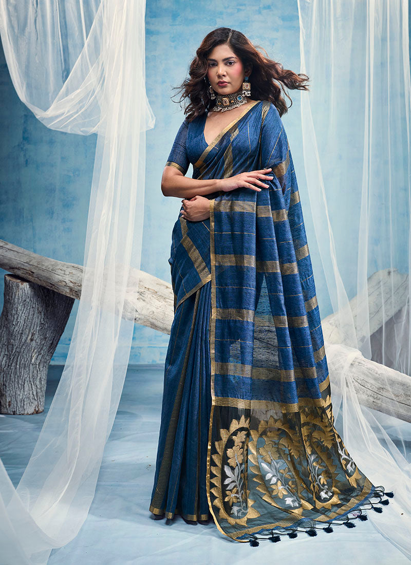 Munga Cotton  Handloom Weaving Casual Wear Saree