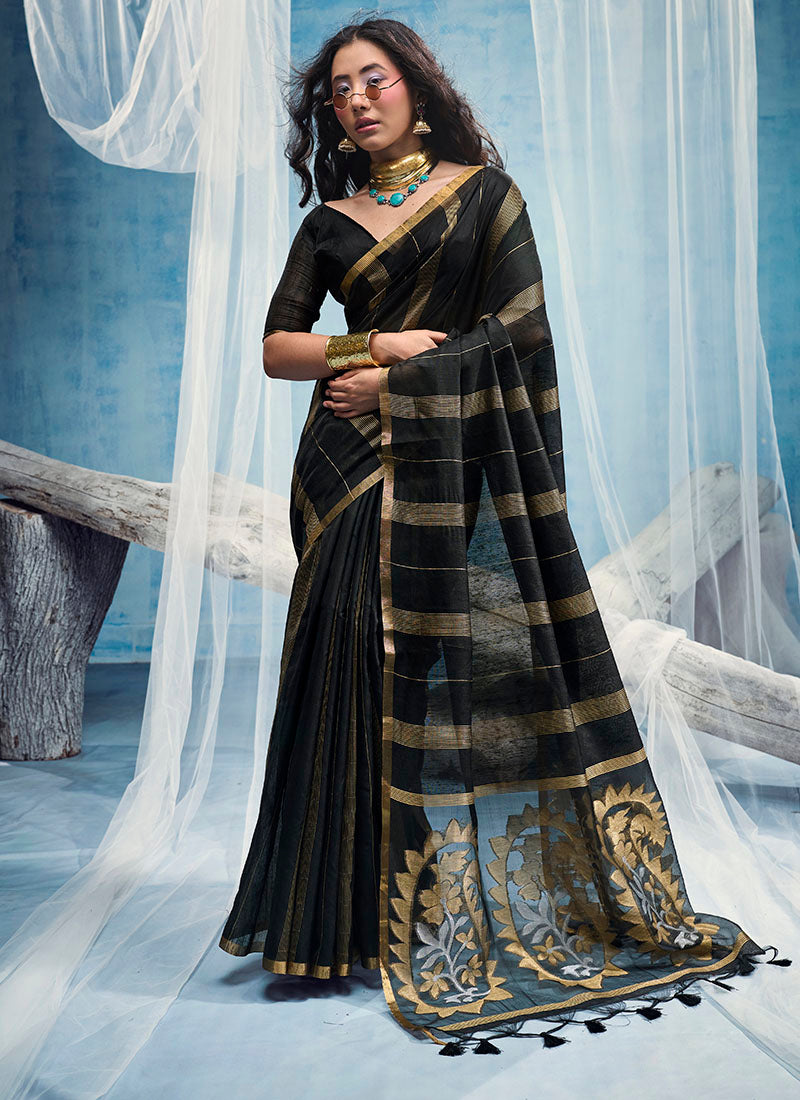 Munga Cotton  Handloom Weaving Casual Wear Saree