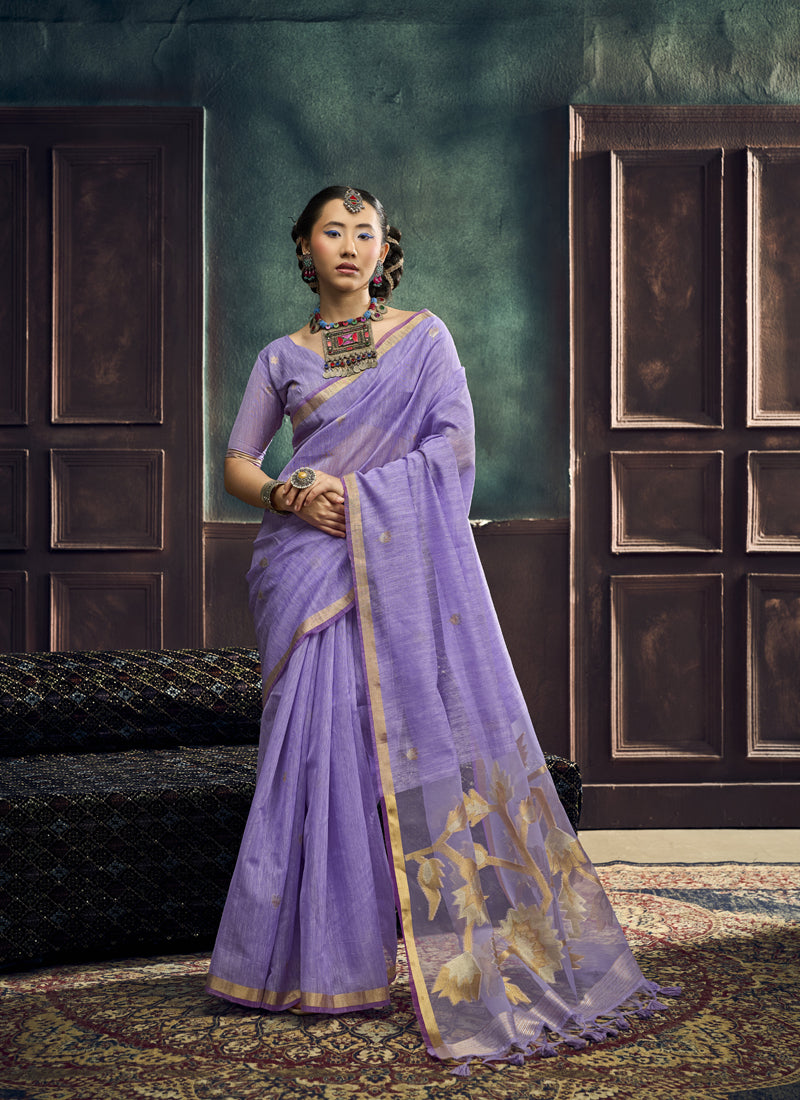 Pure Munga Silk Handloom Weaving Festival Wear Saree