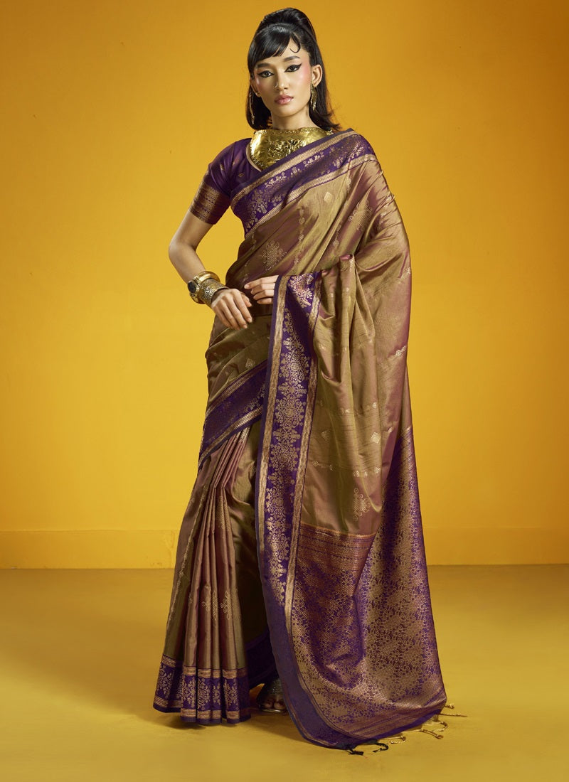 Pure Silk Handloom Weaving Festival Wear Saree