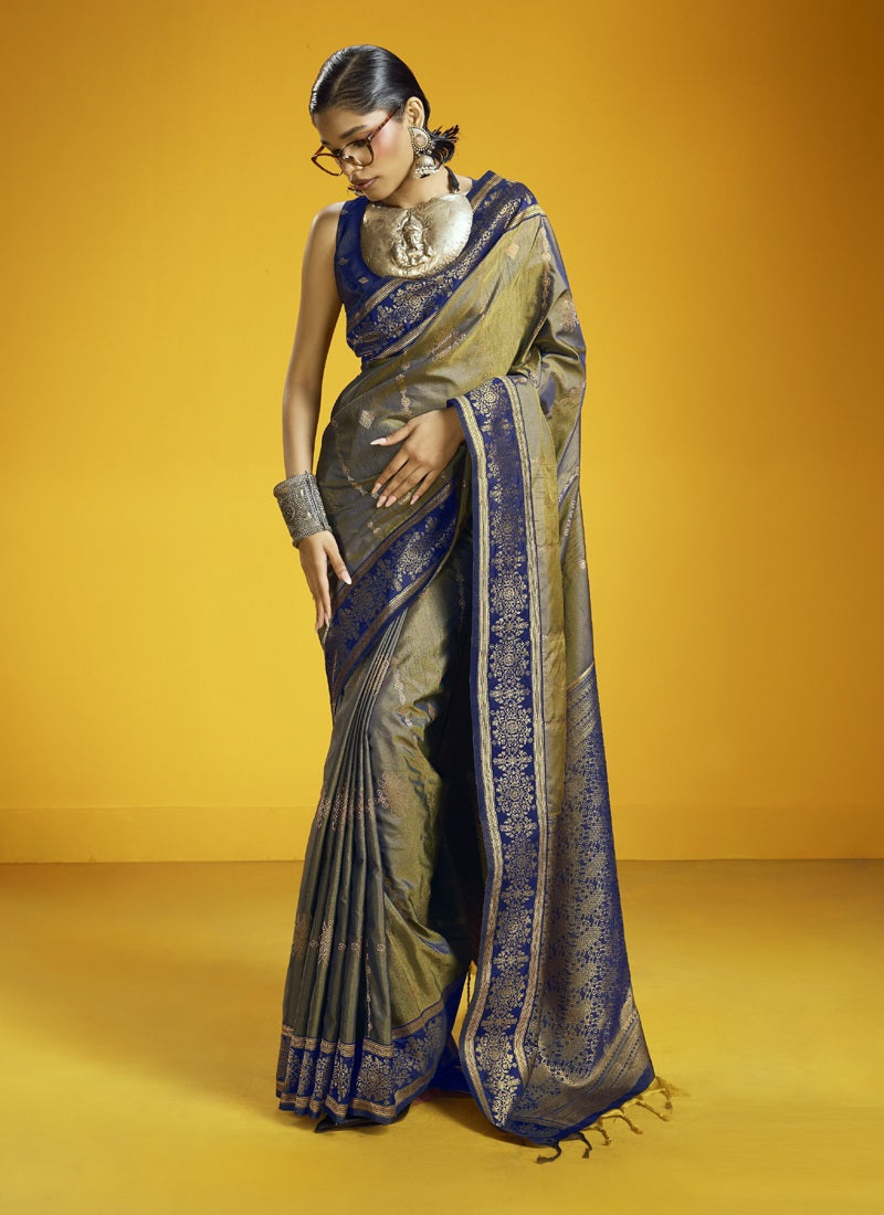 Pure Silk Handloom Weaving Festival Wear Saree