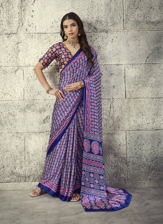 Pure Satin Handloom Weaving Silk Festival Wear Saree