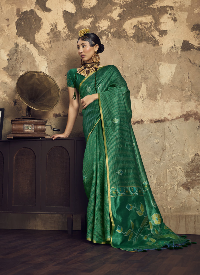 Silk With Handloom Weaving Festival Wear Saree