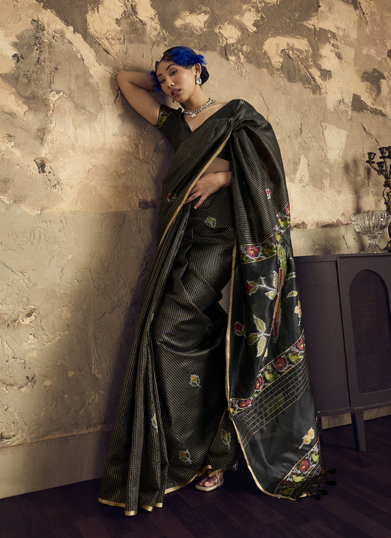 Silk With Handloom Weaving Festival Wear Saree