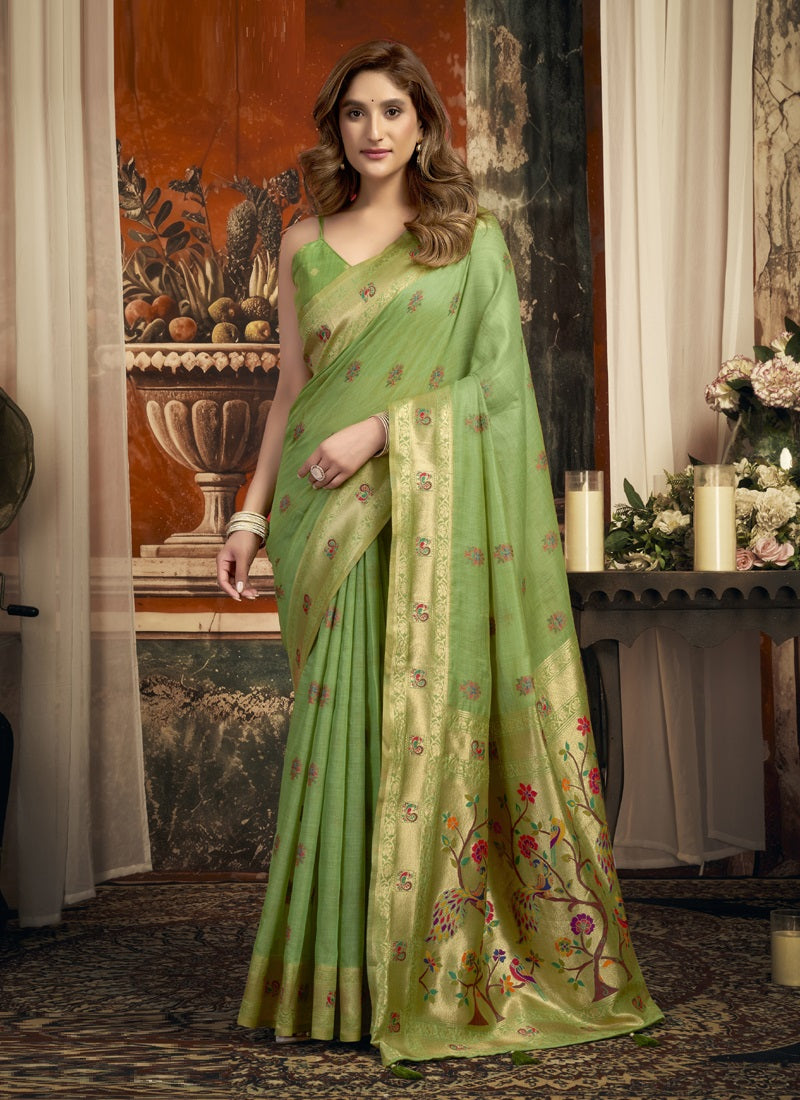 Super Kota Zari Border Festival Wear Saree