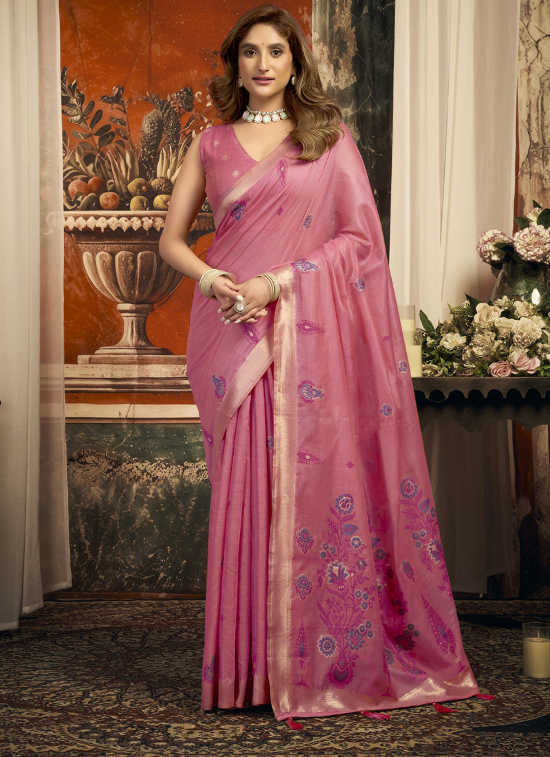 Beautiful Cotton Zari Border Casual Wear Saree