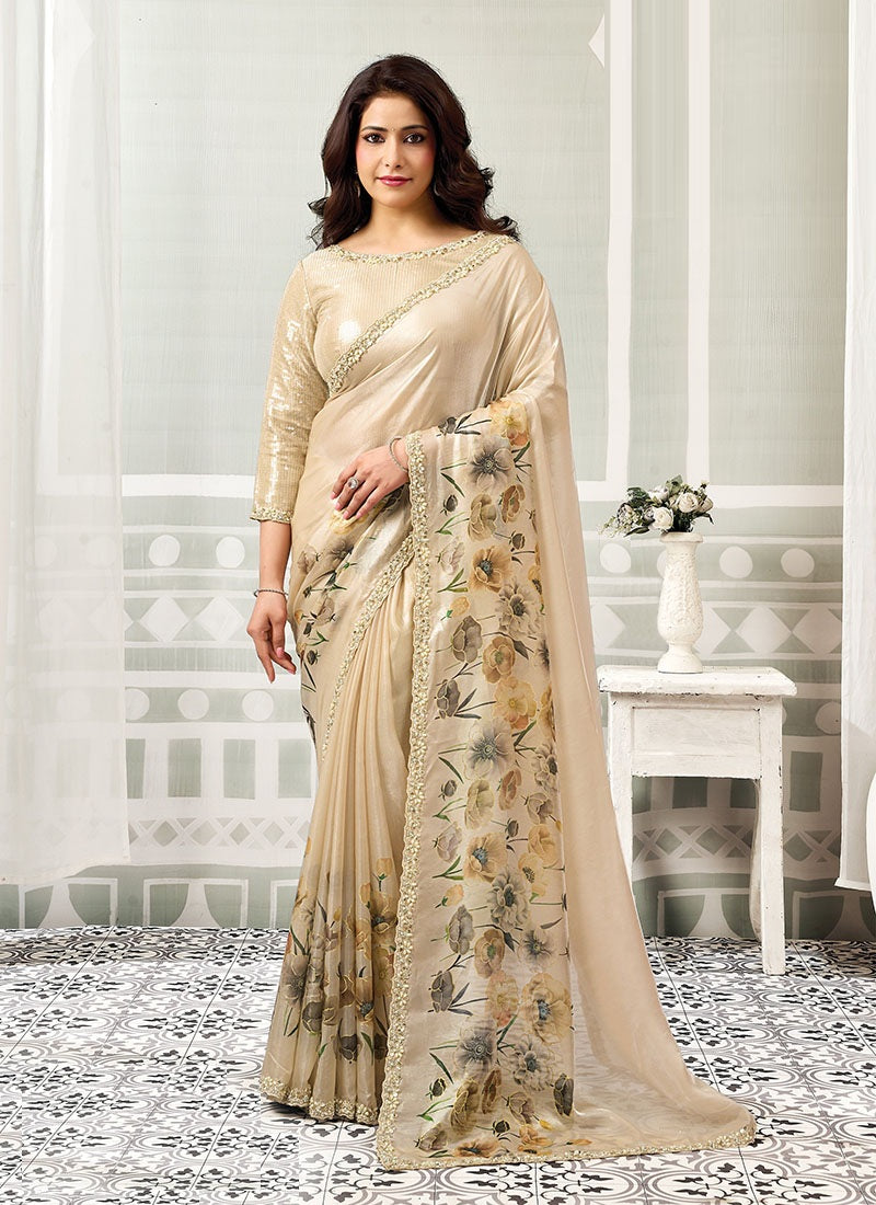 Elegant Fancy Fabric Designer Saree