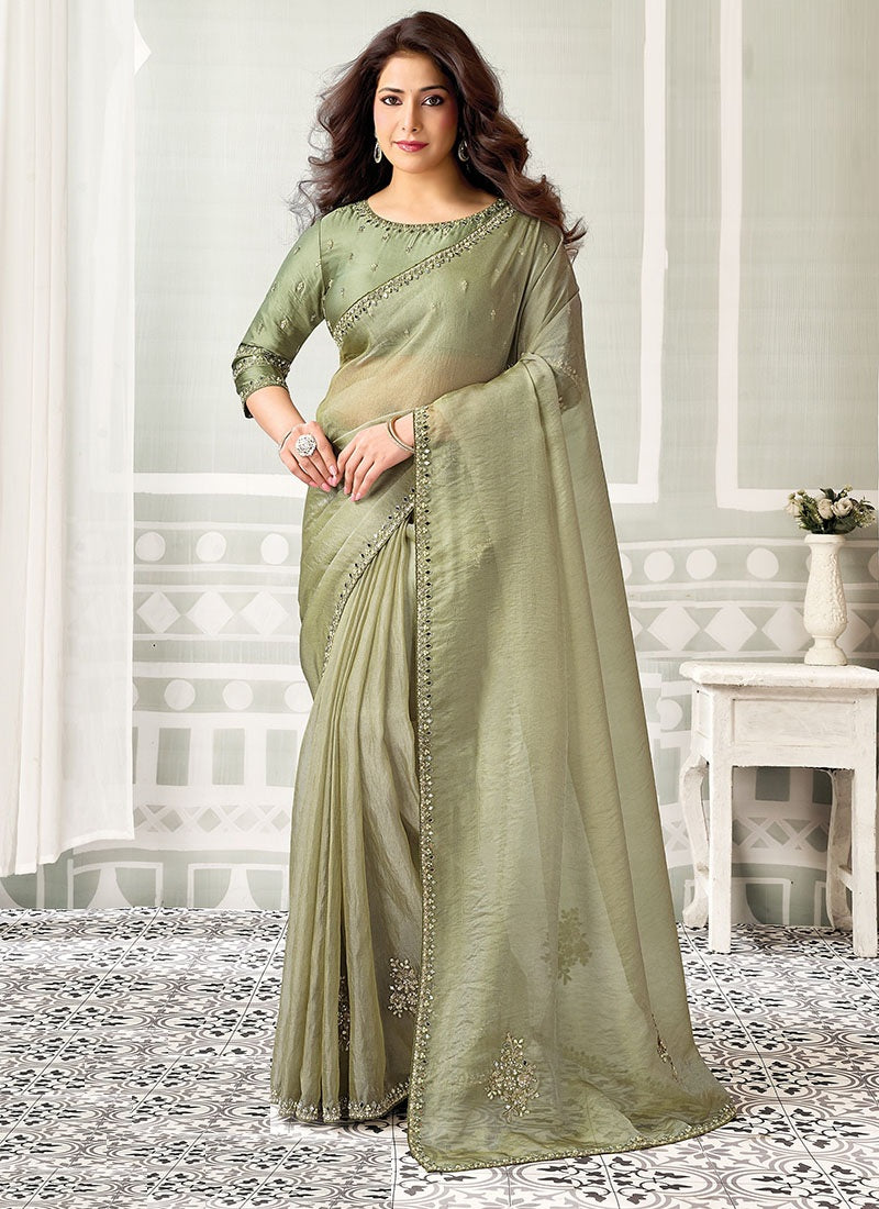 Elegant Fancy Fabric Designer Saree