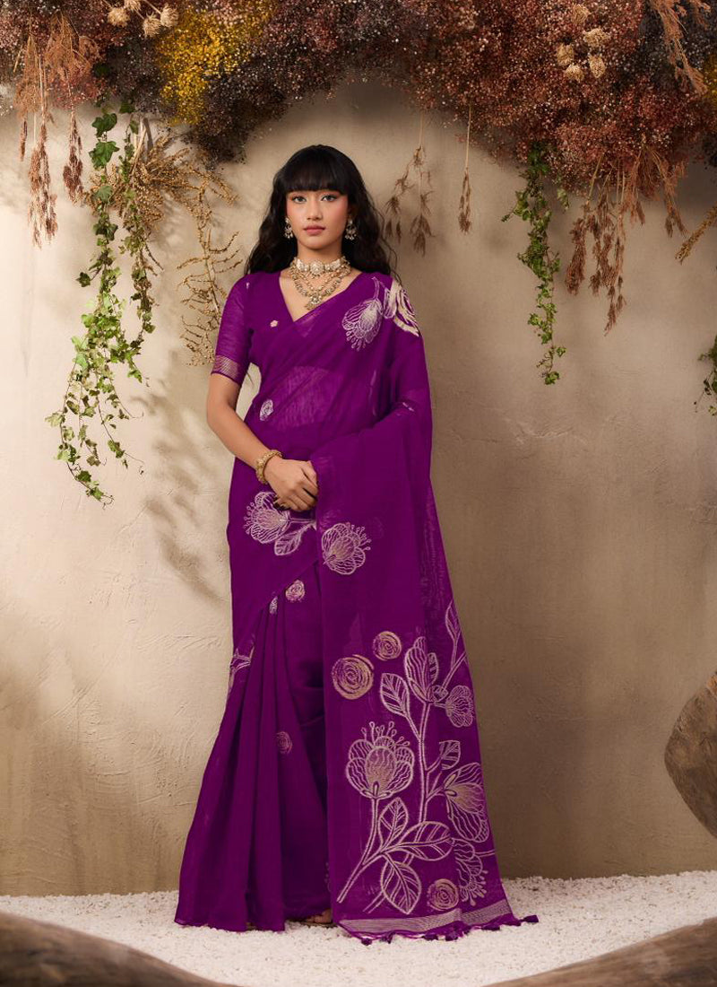 Party Wear Munga Silk Handloom Weaving Saree