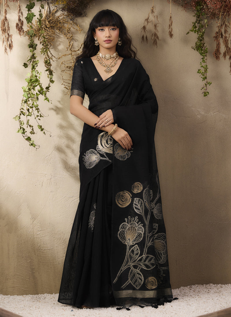 Party Wear Munga Silk Handloom Weaving Saree