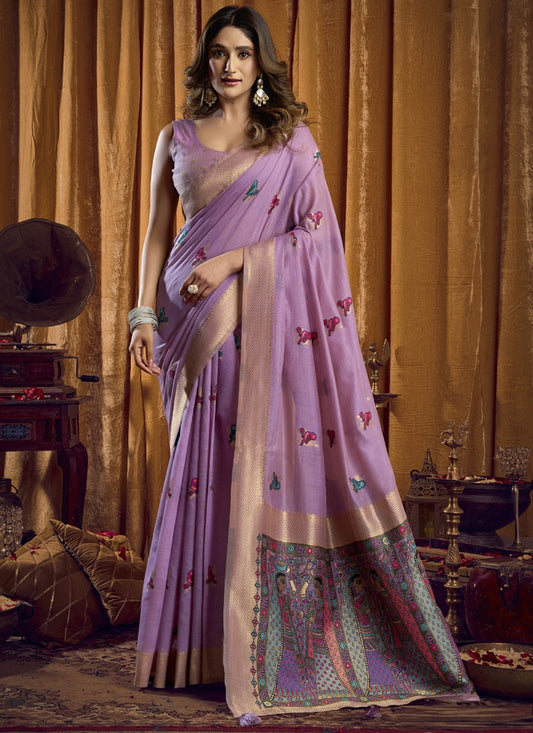 Khadi Cotton Saree with Elegant Jhallar Border Saree
