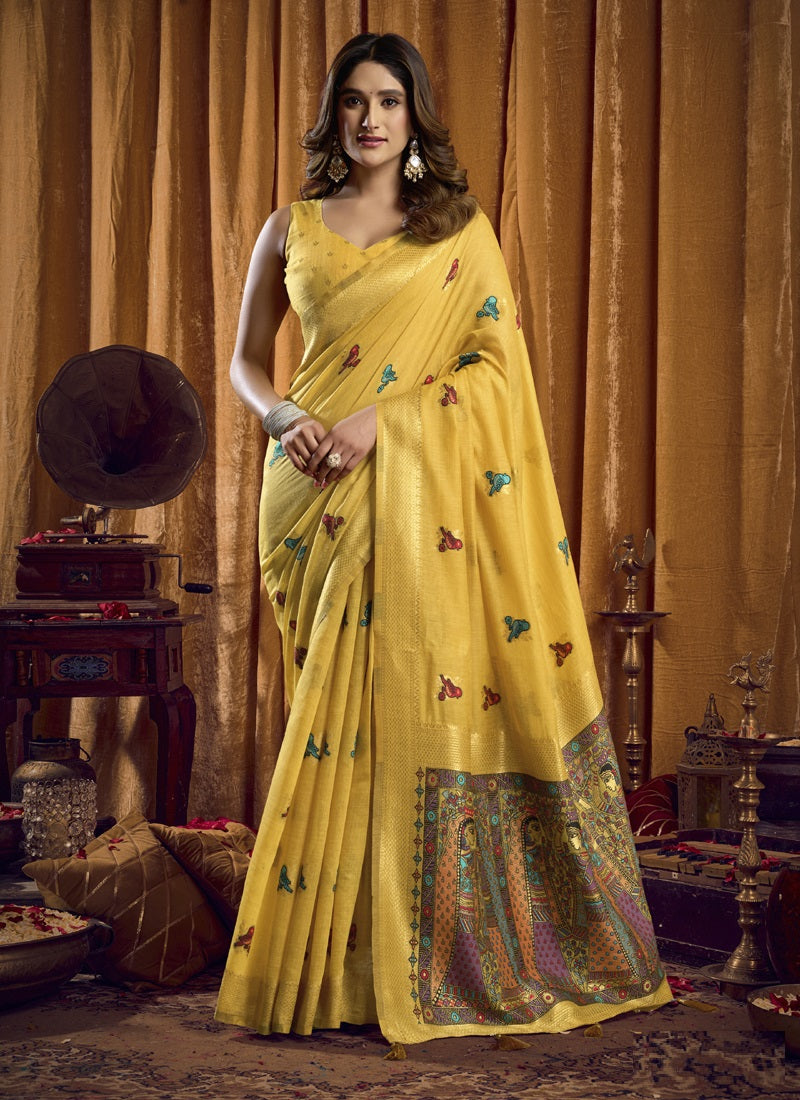 Khadi Cotton Saree with Elegant Jhallar Border Saree
