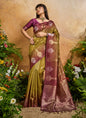 Party Wear Handloom Paper Silk Traditional Saree