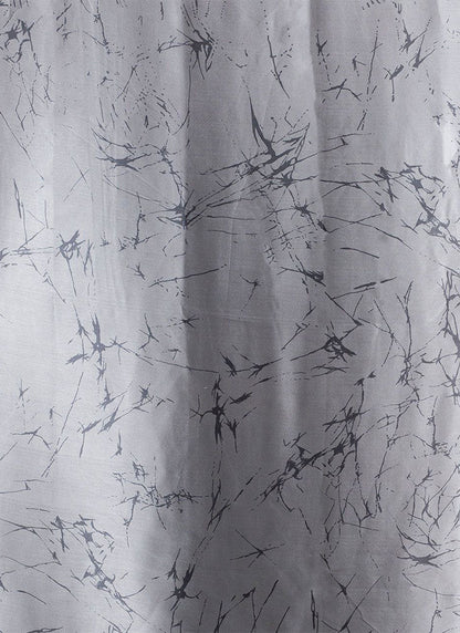 Grey Original Japan Devsena satin Saree Japan Satin Digital Print Blouse