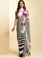 Multicolor Original Japan Devsena satin Saree Japan Satin Digital Print Blouse