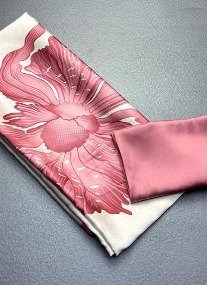 White Original Japan Devsena satin Saree Japan Satin Digital Print Blouse