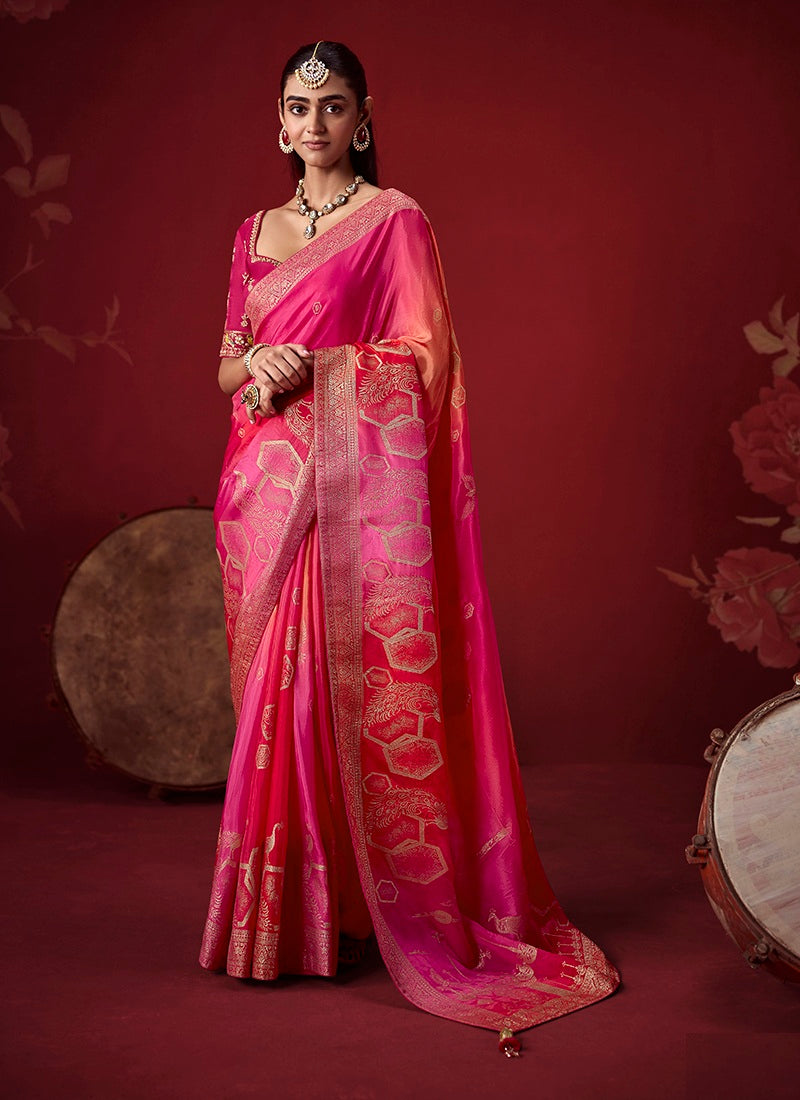 Dola Silk Zari Woven Party Wear Saree