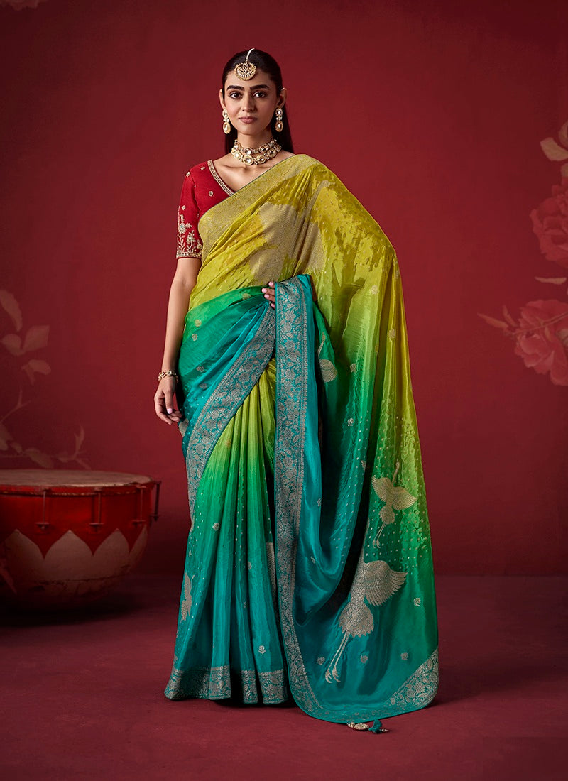 Dola Silk Zari Woven Party Wear Saree