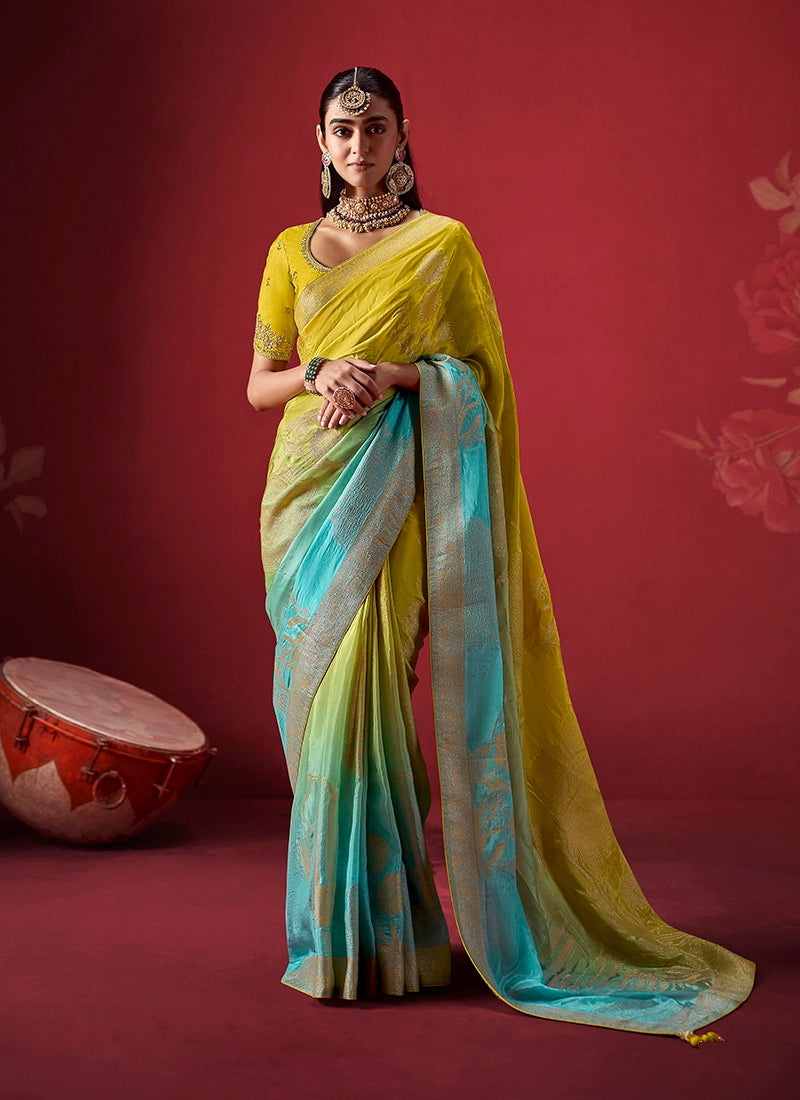 Dola Silk Zari Woven Party Wear Saree