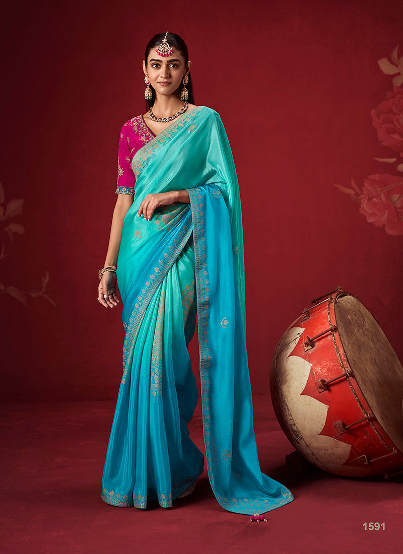 Dola Silk Zari Woven Party Wear Saree